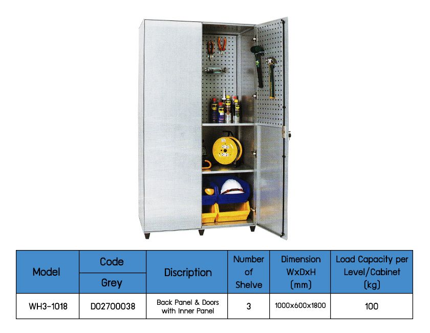  Shelf Storage Cabinet