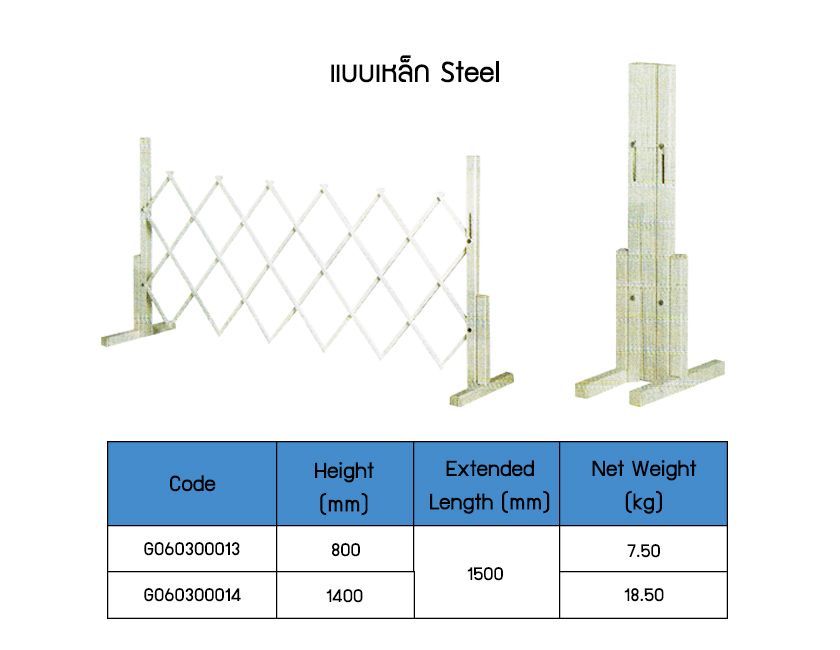 แผงกั้นแบบเหล็ก