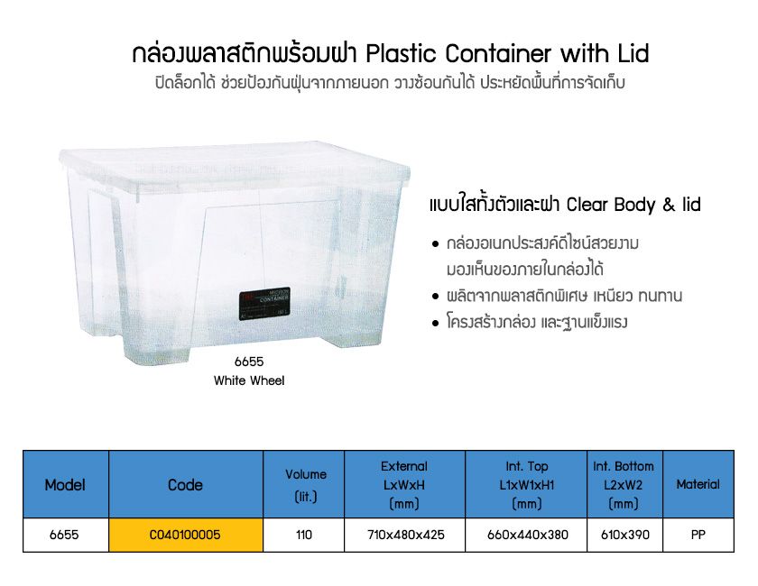 Plastic Container with Lid