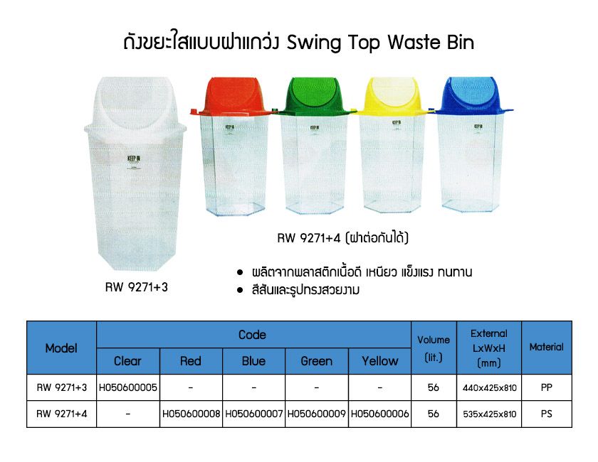 swing top waste bin