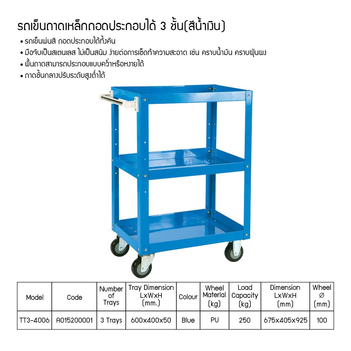 รถเข็นถาดเหล็ก